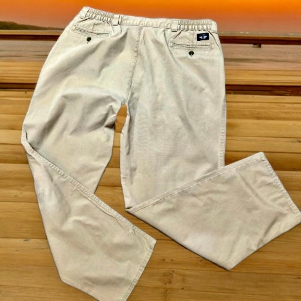 Dockers Vtg 90's Khaki Pants Straight Leg Pleated Comfort Waist Mens 40x31 FLAWS